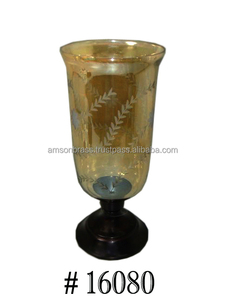 Bougeoir de salon en verre feuille design - Product Image 6