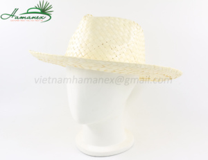Vietnam's Beautiful White Natural Palm Leaf <b>Hat</b> Type 1 Elegant <b>Straw</b> <b>Hat</b> - Product Image 2