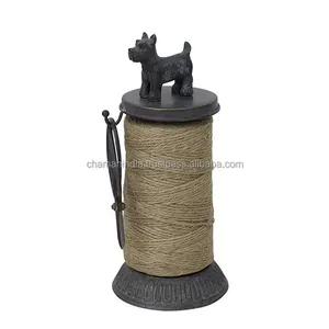 Cast Iron Dog String Holder with Jute String Holder with Scissors