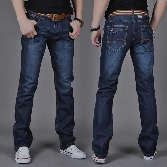 Calça jeans masculina moderna rasgada, feito sob encomenda