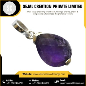 Pendentif lustre en pierres précieuses en argent sterling 925 de style personnalisé Pendentifs à breloque uniques pour style personnalisé - Product Image 2