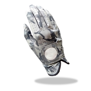 Gants de golf pour femmes de haute qualité, camouflage gris personnalisé, cuir de mouton Cabretta, logo personnalisé BR Corporation - Product Image 1