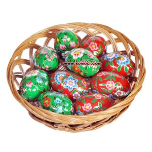 Oeufs de Pâques personnalisés peints à la main assortis colorés pour la décoration de Pâques - Product Image 3