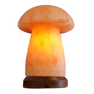 Natural Salt Mushroom Shape Lamp Orange Indian Make - Product Image 1
