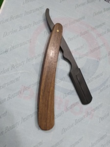 Tùy Chỉnh Bằng Gỗ Xử Lý Thép Bền Vững Cắt Tóc Salon Thẳng Cắt Cổ họng Thổ Nhĩ Kỳ Dao Cạo Người Đàn Ông Râu An Toàn Cạo Râu Dao Cạo Râu - Product Image 2