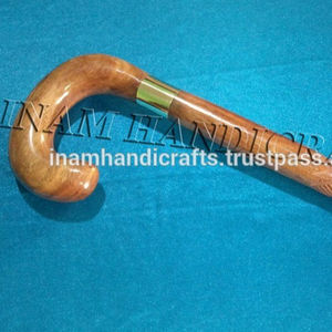 Bâtons de marche en bois faits à la main avec poignée en bois/bâtons de marche pour personnes âgées/cannes de marche en bois avec poignée en bois - Product Image 2