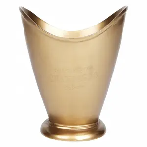 זהב סגלגל יין דלי סיטונאי פשוט מפואר עיצוב לקשט הטוב ביותר למעלה איכות האחרון קרח הגשת עבור יין דליים