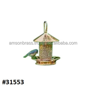 เครื่องให้อาหารนกทำจากทองแดงแบบโบราณอุปกรณ์ให้อาหารนกทำจากโลหะแบบหรูหราและราคาถูกออกแบบได้ตามต้องการ - Product Image 4