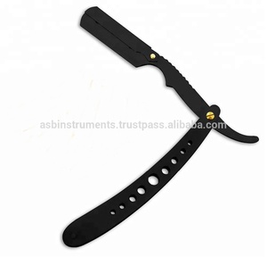 Cổ Điển Cắt Tóc Thẳng Dao Cạo Cắt Cổ Họng Dao Cạo Đen - Product Image 3