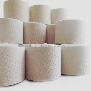 回收开口端100% 棉NE 7s - 12s RAW白色机织纱