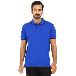 Camiseta personalizada de manga corta para hombre, Polo Piqué azul - Product Image 1