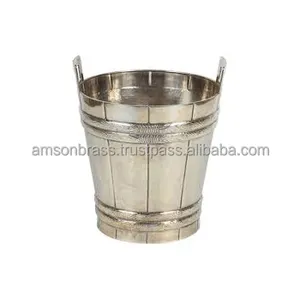 Enfriador de botellas de vino de mármol con diseño de piedra de lujo para vino, champán, estilo clásico, cubo de hielo de latón macizo para Hotel y restaurante - Product Image 1