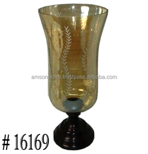 Bougeoir en métal et en verre de décor de fête pour la décoration de table - Product Image 5