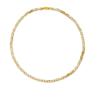Cadena de oro amarillo de 18kt para hombre con elegantes colgantes y dijes de diamantes - Product Image 1