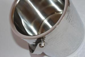 Stainless Steel Hammered <b>Ice</b> <b>Bucket</b> with Lid for Bar Usage Luxury Modern <b>Ice</b> <b>Bucket</b> with Shiny Polish Indian Handmade <b>Ice</b> <b>Bucket</b> - Product Image 2