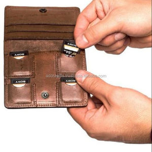 Estuche para Tarjetas SD de Cuero / Estuche para Tarjetas SD con Ranuras para Tarjetas / Estuche para Tarjetas SD de 14 mm - Product Image 1