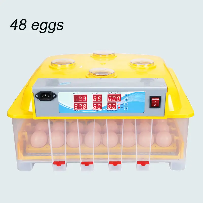 Incubateur automatique pour œufs de poulet, couveuse/48 unités (lydia: 0086.15965977837)