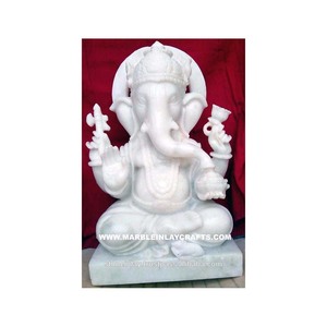 Statue de seigneur Ganesha en marbre - Product Image 1