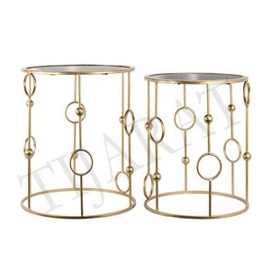 Mesa de Centro Dorada / Mesa Auxiliar / Mesa Antigua - Product Image 4