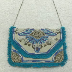 Bolso bandolera con cuentas hecho a mano de diseñador indio para mujer, estilo bohemio, gran capacidad, fiesta de compras de noche, ligero - Product Image 1