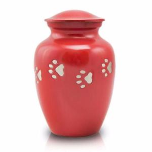 Premium Classic Memorial Faithful Purple Paw Print <b>Pets</b> Cremation Urns for Funeral <b>Ashes</b> Metal Brass/Aluminum - Product Image 2
