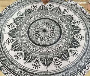 Tapiz colgante de pared hermoso Roundie, toalla de playa, esterilla de Yoga, Mandala para decoración del hogar, esterilla de Picnic, Hippie, por consignadores indios - Product Image 3
