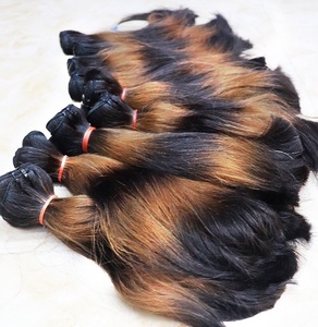 Color Straight Hair Jen 03 Mixed Ombre Color 100% Cabello humano Vietnamita extra Double Drawn Extensiones de cabello vietnamita - Product Image 2