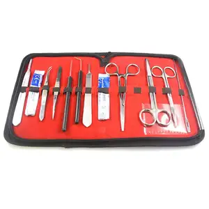 Set di Kit di dissezione per dissezione di studenti di medicina di anatomia di laboratorio di biologia avanzata 14 Pcs con lame per manico di coltello per bisturi