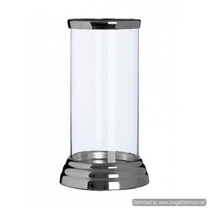 Prime Quality Metal <b>Silver</b> Color <b>Candle</b> <b>Holder</b> With Clear Glass <b>Holder</b> Wholesale Lighting Accessories <b>Candle</b> <b>Holder</b> From India - Product Image 1