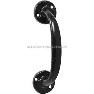 Manija de puerta de hierro fundido de alta resistencia para venta al por mayor, estilo antiguo vintage negro, para pasillo o baño, con función de privacidad. - Product Image 4