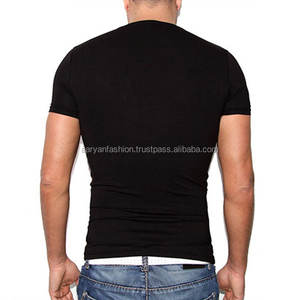 Camiseta de talla grande con cuello en V para hombre, manga corta de punto transpirable con costuras de botones múltiples para compresión de sublimación Formal - Product Image 2