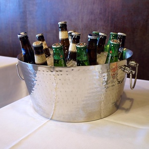 Seau à glace isotherme à double paroi en acier inoxydable avec poignées en corde, écologique, grand seau à glace pour les boissons de la fête du Nouvel An - Product Image 3