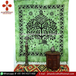 Green Tree Of Life Elephant Wall Hanging - Product Image 1