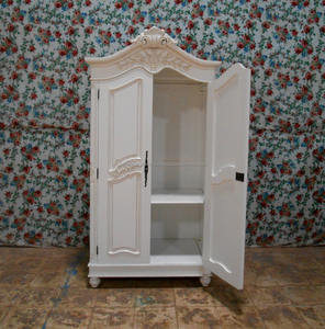 <b>White</b> Bedroom Furniture of French Rococo Furniture <b>Wardrobe</b> - Product Image 3