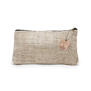 กระเป๋าใส่เครื่องสำอางในสปาเป็นมิตรต่อสิ่งแวดล้อมกระเป๋าถือทำจากผ้าป่าน100% ทำจากไทย - Product Image 4