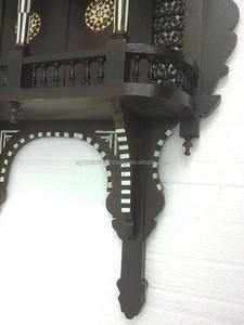 Console à Double étagère murale arabe, incrustée à la main de Style Antique W14M - Product Image 6