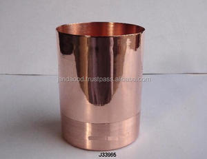 Portavelas de cobre sólido de dos tonos, accesorios de vela con pulido de espejo, contenedores de Metal - Product Image 2