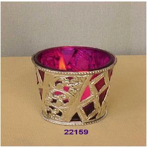 Support pivot en métal et en verre rouge, gris argent - Product Image 2