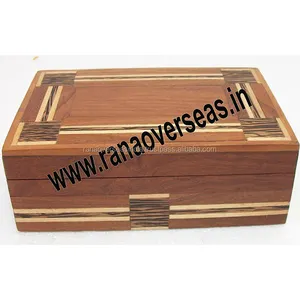 Braune Farbe handgemachte Holz schmuck Lagerung Organizer Box für Frauen Mädchen Juwelen Organizer