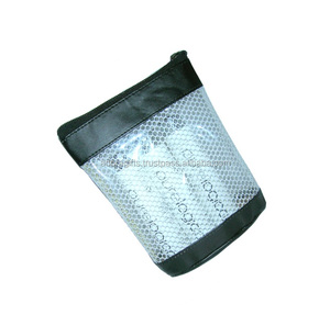 ADORA Transparent PU Leather & Net Cosmetic <b>Pouch</b> with Zipper Closure High Quality Durable Convenient <b>Travel</b> Makeup Bag - Product Image 1