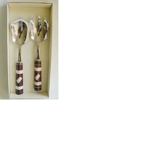 Ensemble de serveur salade en laiton antique, pour hôtel à domicile, fêtes et mariages - Product Image 1