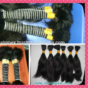 100% Cabello humano indio a granel sin trama de la India. Cabello crudo de un solo donante de la India. Cabellos a granel Remy indio con cutícula alineada - Product Image 3