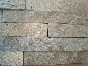 Deoli tự nhiên mỏng màu xanh lá cây <span class=keywords><strong>Slate</strong></span> đá Veneer tấm truyền thống linh hoạt gạch cho biệt thự tường ốp antiacid xói mòn chia - Product Image 2