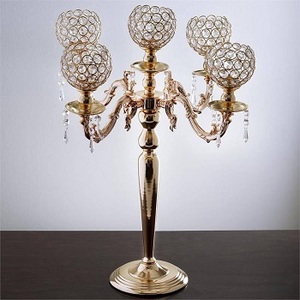 Porte-bougie en aluminium de mariage populaire en argent Design en métal de Noël pour bougie en métal de pièce maîtresse de mariage - Product Image 6