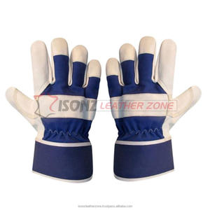 Gants de sécurité XL en cuir de vachette avec doublure en coton Gants de mécanicien anti-impact Soudage Conduite Gants de travail à usage général - Product Image 4