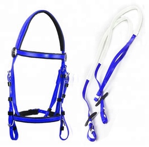 Ensemble de brides de course en PVC Martingale Rênes en caoutchouc Matériel en acier inoxydable | Toutes les couleurs disponibles Imperméable Durable Cheval Tack - Product Image 2