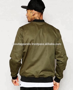 Veste de bombardier pour homme, manteau en coton simple et à coupe étroite, en sergé, Nylon, nouvelle tendance - Product Image 3