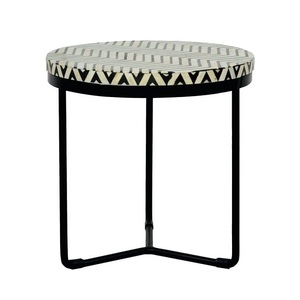 โต๊ะข้างเตียงแบบฝังกระดูกสุดหรูทันสมัยพร้อมที่เก็บของปรับได้เฟอร์นิเจอร์ภายในบ้านโต๊ะข้างเตียงสำหรับห้องนั่งเล่นหรือห้องนอน - Product Image 3