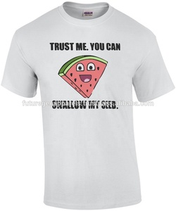 Personalizada de los hombres 100% de algodón de punto elegante Casual impreso patrón de dibujos animados transpirable cuello camisetas - Product Image 5
