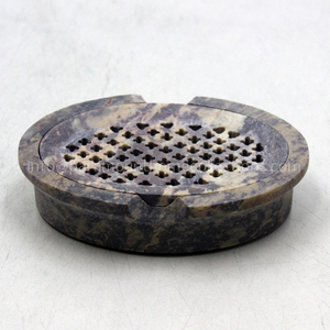 Porte-savon en marbre gris de grande qualité en vrac accessoires de salle de bain vente en gros - Product Image 1